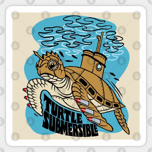 Turtle Submersible Sticker by WonderWebb